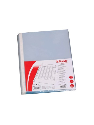 Funda multitaladro esselte folio polipropileno 80 mc 16 taladros piel de naranja caja de 100 unidades