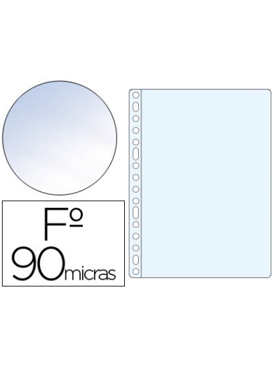 Funda multitaladro saro folio 90 mc pvc cristal caja de 100 unidades