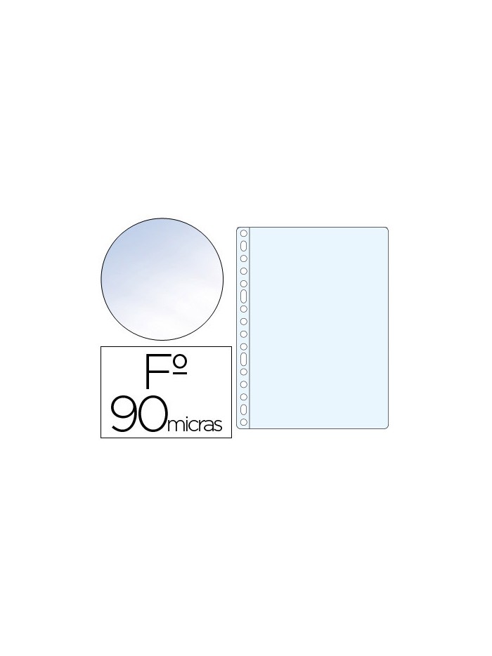 Funda multitaladro saro folio 90 mc pvc cristal caja de 100 unidades Funda multitaladro saro folio 90 mc pvc cristal caja de 100 unidades