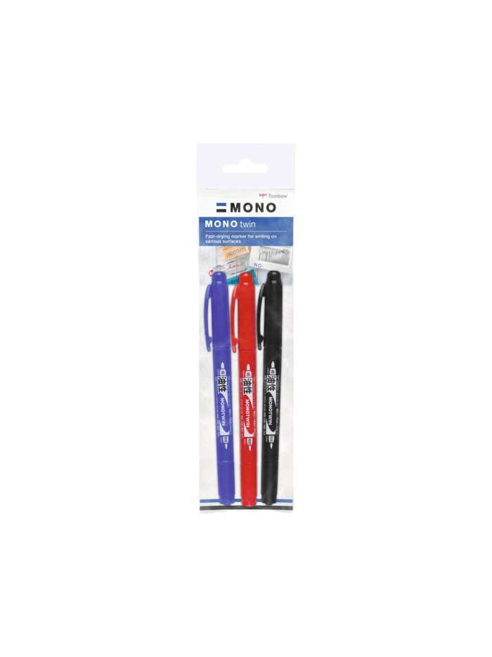 Rotulador tombow mono twin permanente doble punta fina y gruesa color negro Rotulador tombow mono twin permanente doble punta fina y gruesa color negro