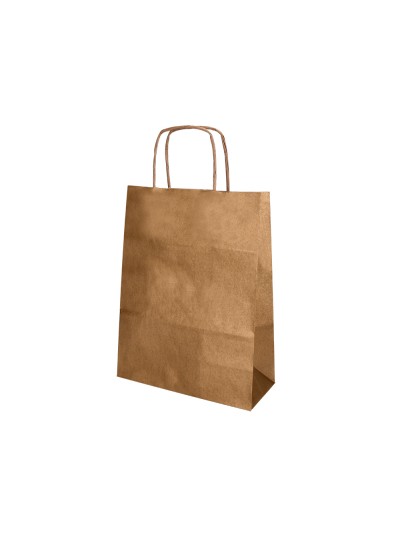 Bolsa kraft q-connect natural asa retorcida 270x120x360 mm