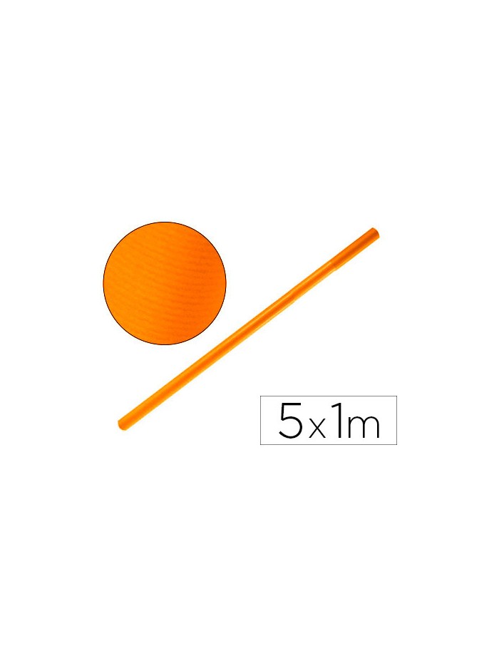 Papel kraft liderpapel naranja fuerte rollo 5x1 mt Papel kraft liderpapel naranja fuerte rollo 5x1 mt