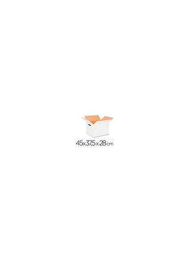 Caja para embalar q-connect americana ultrarresistente conasas carton canal doble 7 mm color blanco 450x280x375 mm