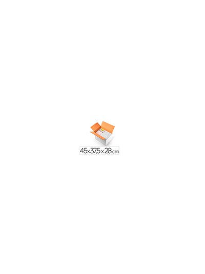 Caja para embalar q-connect ultrarresistente regulable en altura carton canal doble 7 mmcolor blanco 450x280x375 mm