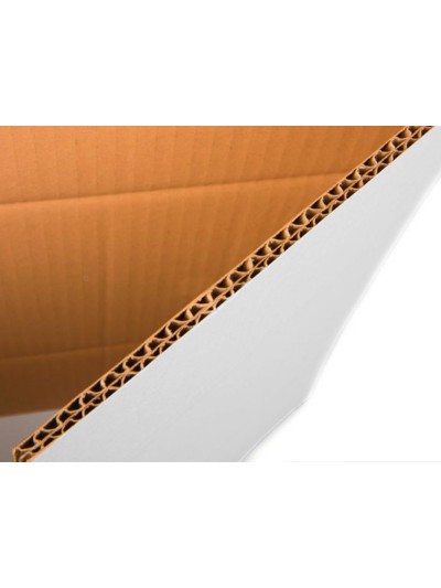 Caja para embalar q-connect ultrarresistente regulable en altura carton canal doble 7 mmcolor blanco 450x280x375 mm