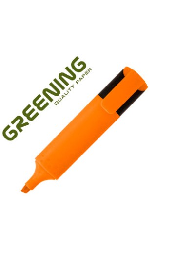 Rotulador greening fluorescente punta biselada naranja