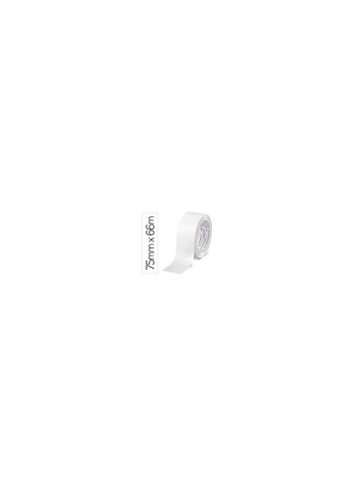 Cinta adhesiva q-connect polipropileno blanca 66 mt x 75 mm para embalaje