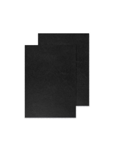 Tapa de encuadernacion q-connect pvc din a4 opaca negra 180 micras caja de 100 unidades