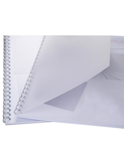 Tapa de encuadernacion q-connect pvc din a4 incolora 250 mc caja de 100 unidades