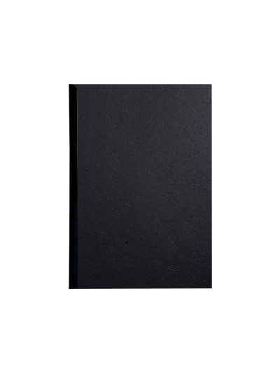 Tapa de encuadernacion q-connect carton din a4 negro simil piel 250 gr caja de 100 unidades