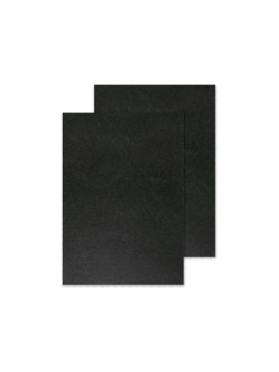 Tapa de encuadernacion q-connect carton din a4 negro simil piel 250 gr caja de 100 unidades