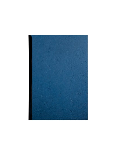 Tapa de encuadernacion q-connect carton din a4 azul simil piel 250 gr caja de 100 unidades