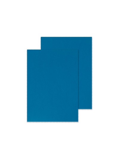 Tapa de encuadernacion q-connect carton din a4 azul simil piel 250 gr caja de 100 unidades