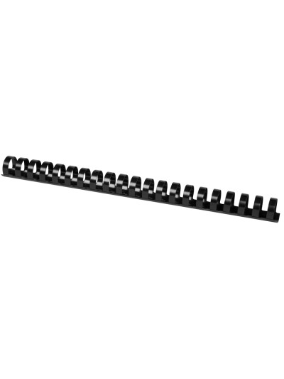 Canutillo q-connect redondo 22 mm plastico negro capacidad 200 hojas caja de 50 unidades