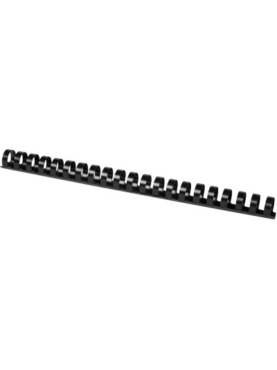 Canutillo q-connect redondo 18 mm plastico negro capacidad 160 hojas caja de 50 unidades