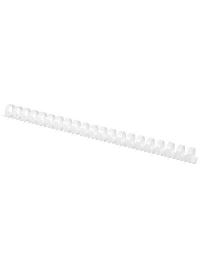 Canutillo q-connect redondo 18 mm plastico blanco capacidad 160 hojas caja de 50 unidades