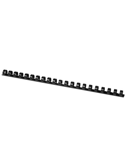 Canutillo q-connect redondo 14 mm plastico negro capacidad 130 hojas caja de 100 unidades
