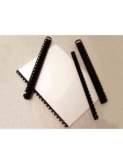 Canutillo q-connect redondo 12 mm plastico negro capacidad 102 hojas caja de 100 unidades