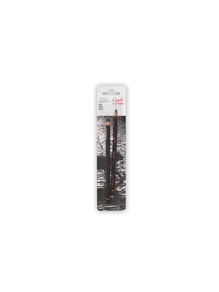 Lapiz conte negro pastel blister de 2 unidades Lapiz conte negro pastel blister de 2 unidades