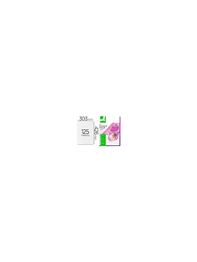 Bolsa de plastificar q-connect 303 x 426 mm 125 mc din a3 caja de 100 unidades