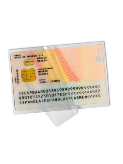 Bolsa de plastificar q-connect 110 x 75 mm 125 mc carnet de identidad caja de 100 unidades