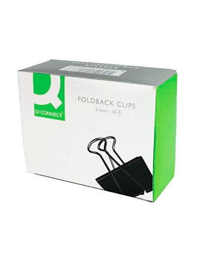Pinza metalica q-connect reversible n.5 51 mm caja de 10 unidades