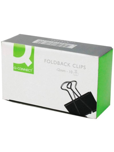 Pinza metalica q-connect reversible n.4 42 mm caja de 10 unidades