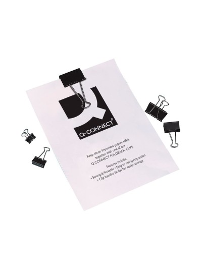 Pinza metalica q-connect reversible n.2 24 mm caja de 10 unidades