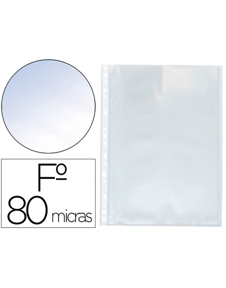 Funda multitaladro q-connect folio 80 mc cristal caja de 100 unidades