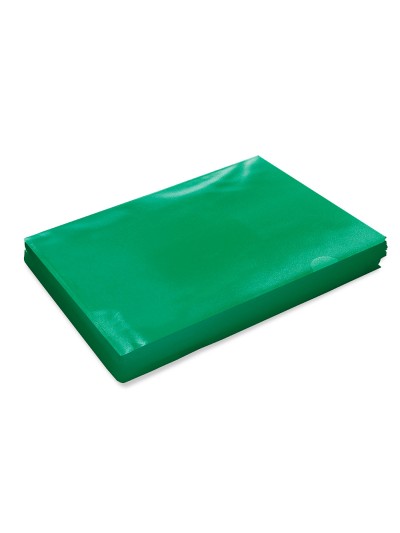 Carpeta dossier uñero plastico q-connect din a4 120 micras verde caja de 100 unidades