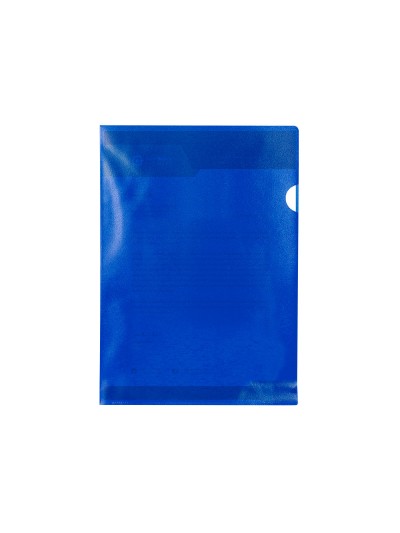 Carpeta dossier uñero plastico q-connect din a4 120 micras azul caja de 100 unidades