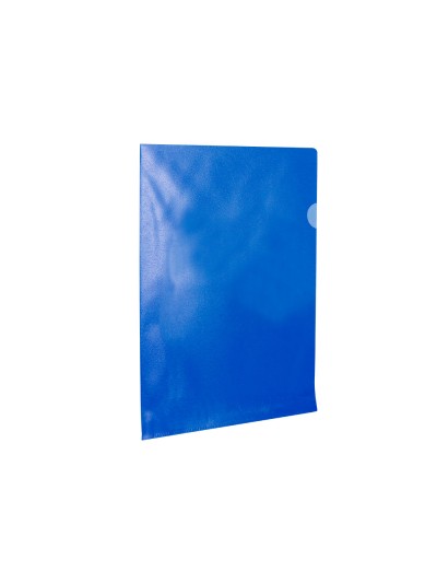 Carpeta dossier uñero plastico q-connect din a4 120 micras azul caja de 100 unidades