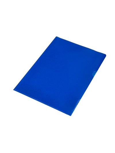 Carpeta dossier uñero plastico q-connect din a4 120 micras azul caja de 100 unidades
