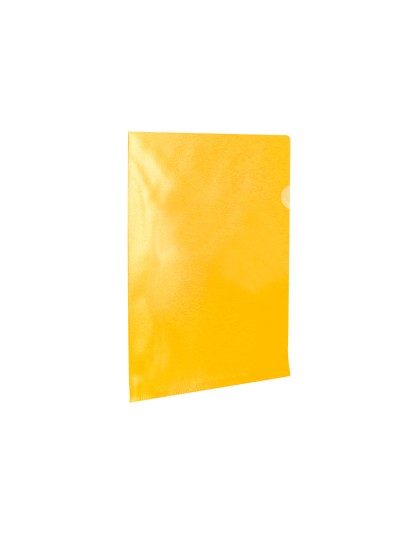 Carpeta dossier uñero plastico q-connect din a4 120 micras amarilla caja de 100 unidades
