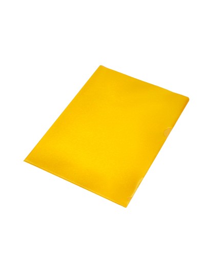 Carpeta dossier uñero plastico q-connect din a4 120 micras amarilla caja de 100 unidades
