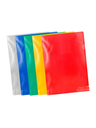 Carpeta dossier uñero plastico q-connect din a4 120 micras colores surtidos caja de 100 unidades