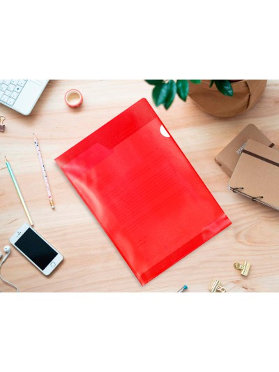 Carpeta dossier uñero plastico q-connect din a4 120 micras colores surtidos caja de 100 unidades
