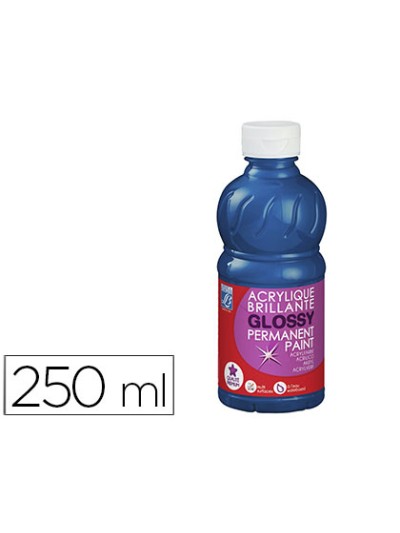 Pintura acrilica l&b brillo azul primario bote de 250 ml