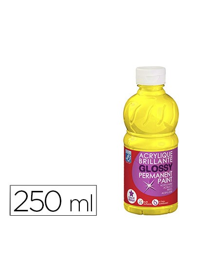 Pintura acrilica l&b brillo amarillo primario bote de 250 ml