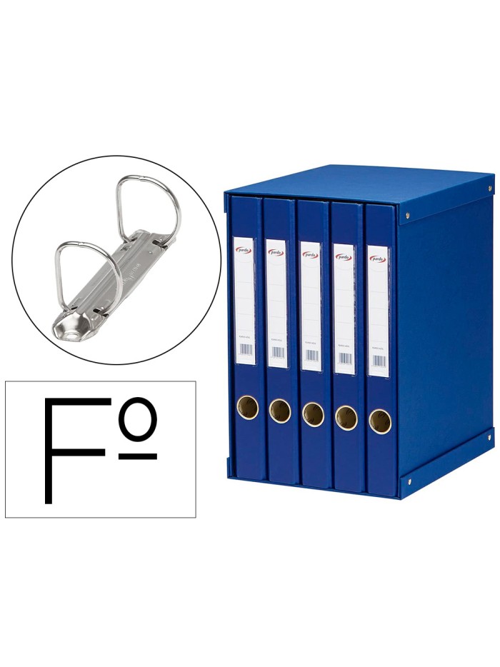 Modulo pardo 5 archivadores de palanca folio 2 anillas 25 mm azul 350x230x300 mm Modulo pardo 5 archivadores de palanca folio 2 anillas 25 mm azul 350x230x300 mm
