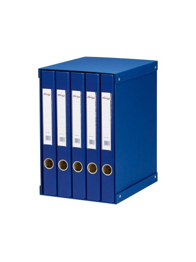Modulo pardo 5 archivadores de palanca folio 2 anillas 25 mm azul 350x230x300 mm