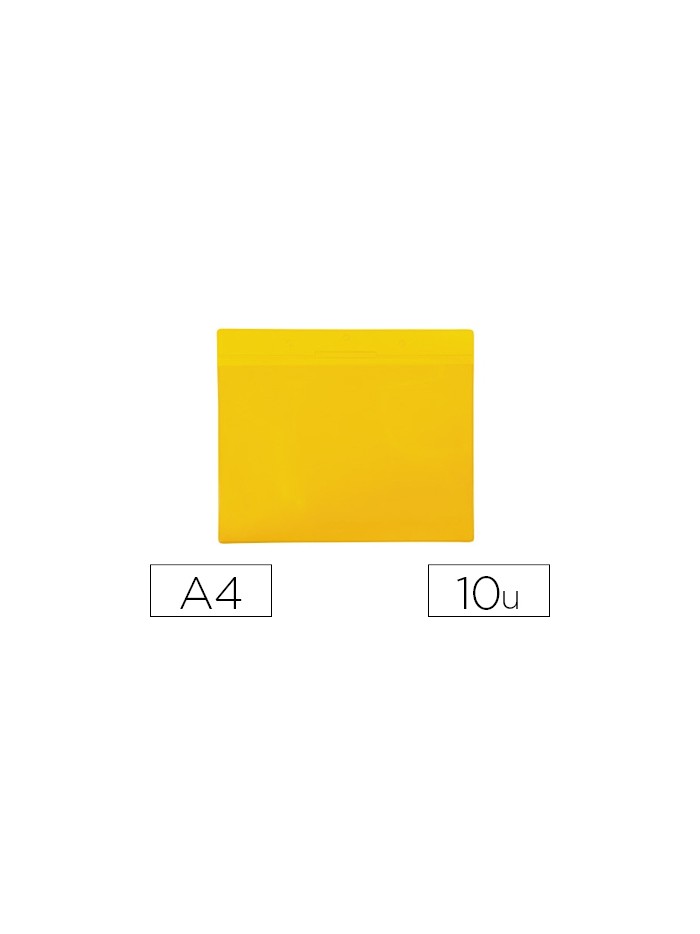 Funda tarifold magnetica din a4 horizontal identificacion palets y estanterias amarillo pack de 10 unidades Funda tarifold magnetica din a4 horizontal identificacion palets y estanterias amarillo pack de 10 unidades