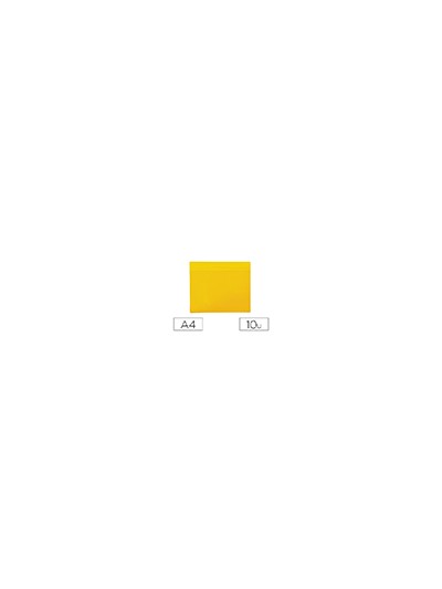 Funda tarifold magnetica din a4 horizontal identificacion palets y estanterias amarillo pack de 10 unidades