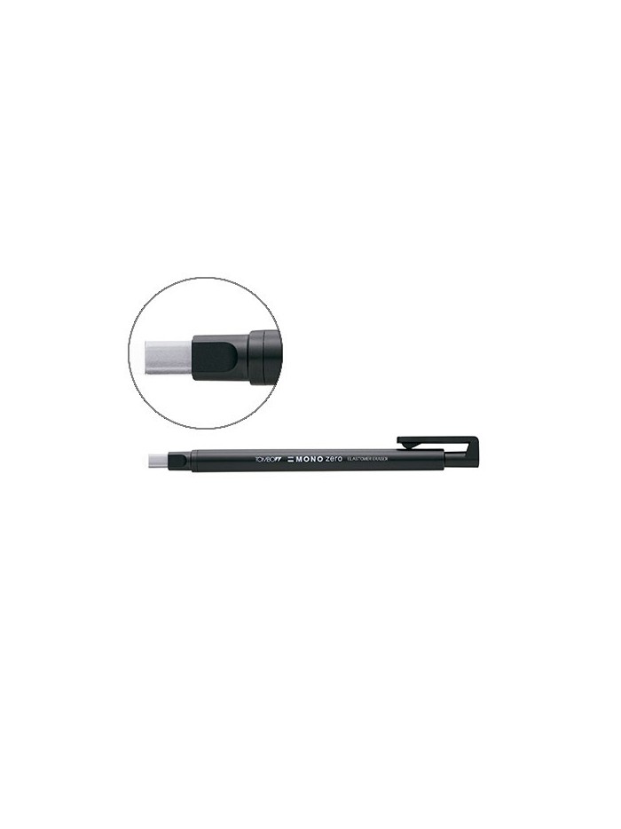 Portagomas tombow mono zero con clip goma rectangular 2,5 x 5 mm color negro Portagomas tombow mono zero con clip goma rectangular 2,5 x 5 mm color negro