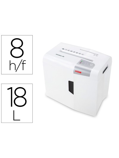 Destructora de documentos hsm shredstar x8 capacidad de corte 8 h en particulas destruye grapas clips cd y tarjetas
