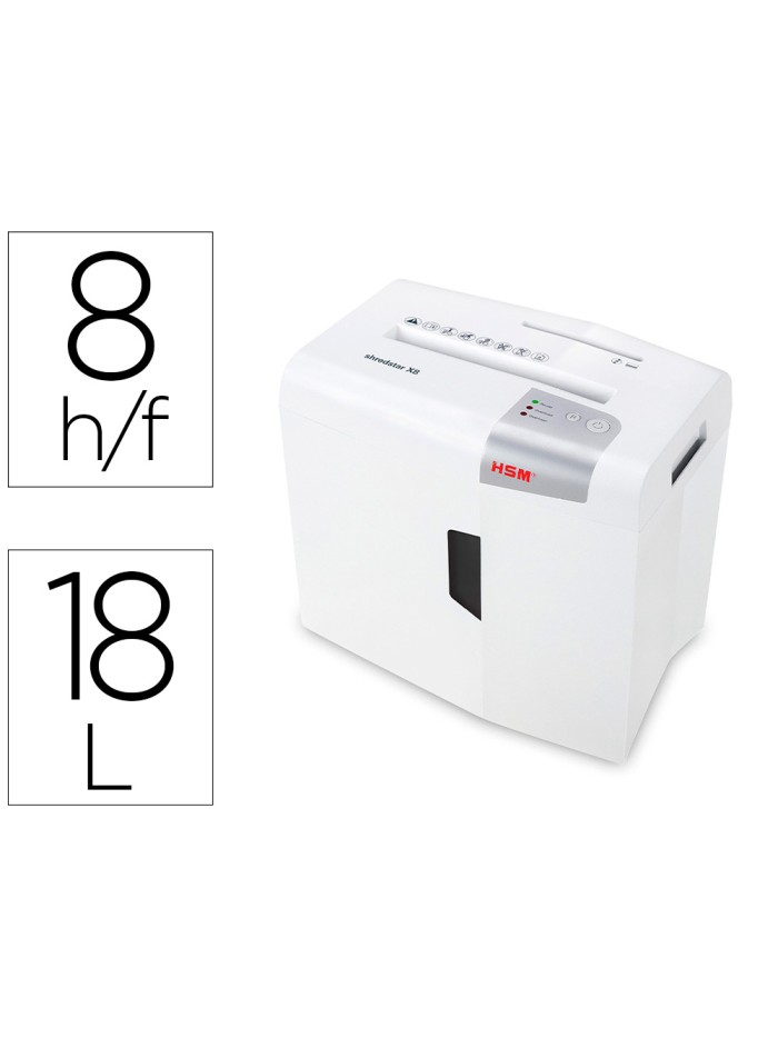Destructora de documentos hsm shredstar x8 capacidad de corte 8 h en particulas destruye grapas clips cd y tarjetas Destructora de documentos hsm shredstar x8 capacidad de corte 8 h en particulas destruye grapas clips cd y tarjetas