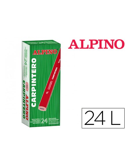 Lapices alpino carpintero caja de 24 unidades