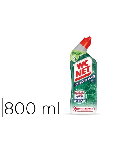 Limpiador de inodoros wc net gel energy desincrustante botella de 800 ml