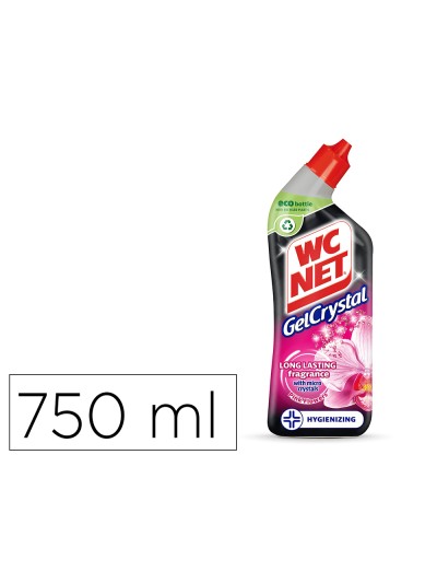 Limpiador de inodoros wc net gel crystal aroma fresco botella de 750 ml