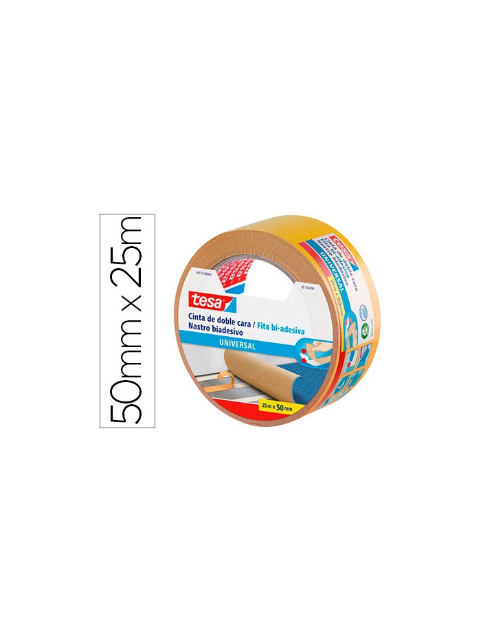 Cinta adhesiva tesa doble cara universal 25 mt x 50 mm Cinta adhesiva tesa doble cara universal 25 mt x 50 mm